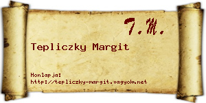 Tepliczky Margit névjegykártya